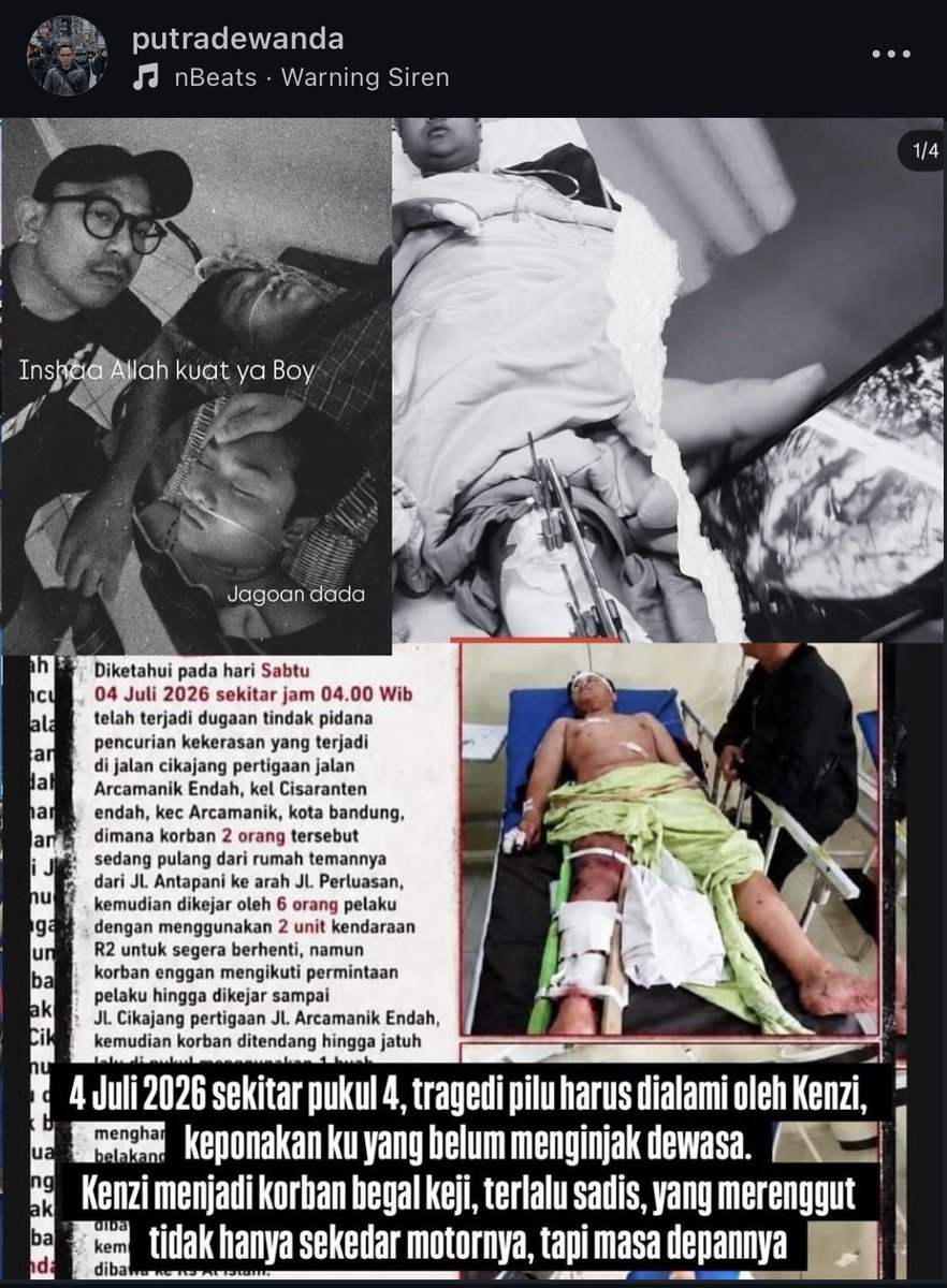 thursday_chilld's tweet photo. ⚠️HELP KENZI TO FIND JUSTICE⚠️

Kondisi sekarang tuh udah bener - bener gak aman buat siapapun, di waktu kapanpun.

Adakah tindak lanjut yang bisa stop aksi ini? Berapa banyak lagi yang harus jadi korban? Gak cukup dengan ngerampas hartanya, bahkan masa depan orang pun mereka rampas?