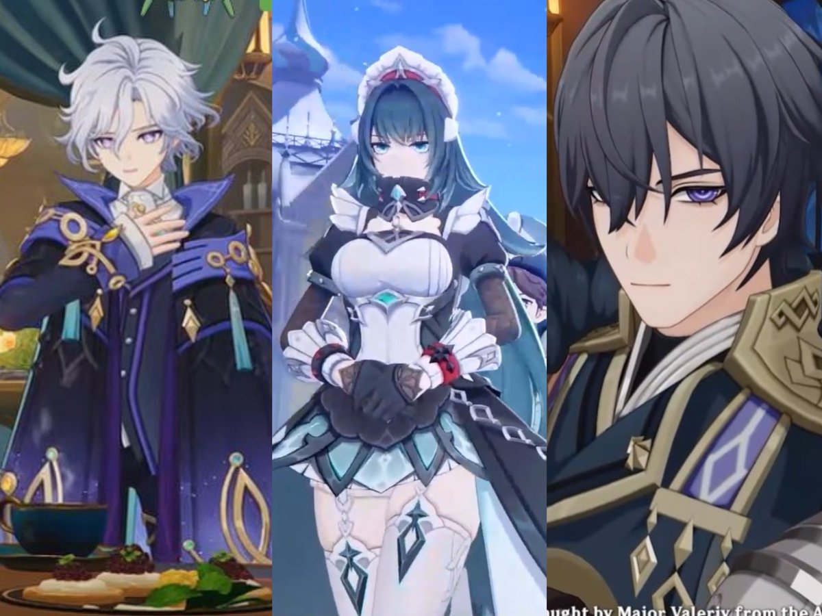 GenshinUniverse's tweet photo. SNEZHNAYA ELECTRO CHARACTERS CONFIRMED:

-Mitya 
-Danica
-Valeriy 

#GenshinImpact https://t.co/Yd8QLyFpXt