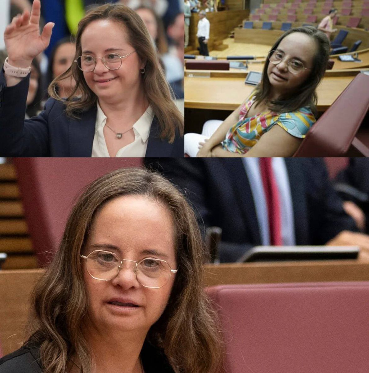 MorbidKnowledge's tweet photo. In 2023, Mar Galcerán made history by becoming the first person with Down syndrome to serve in a Spanish parliament.

After joining Spain's People's Party at just 18, she spent decades working in public administration and disability advocacy before winning her seat. 

Galcerán has said her goal is simple: "I want people to see me as a person, not just for my disability."