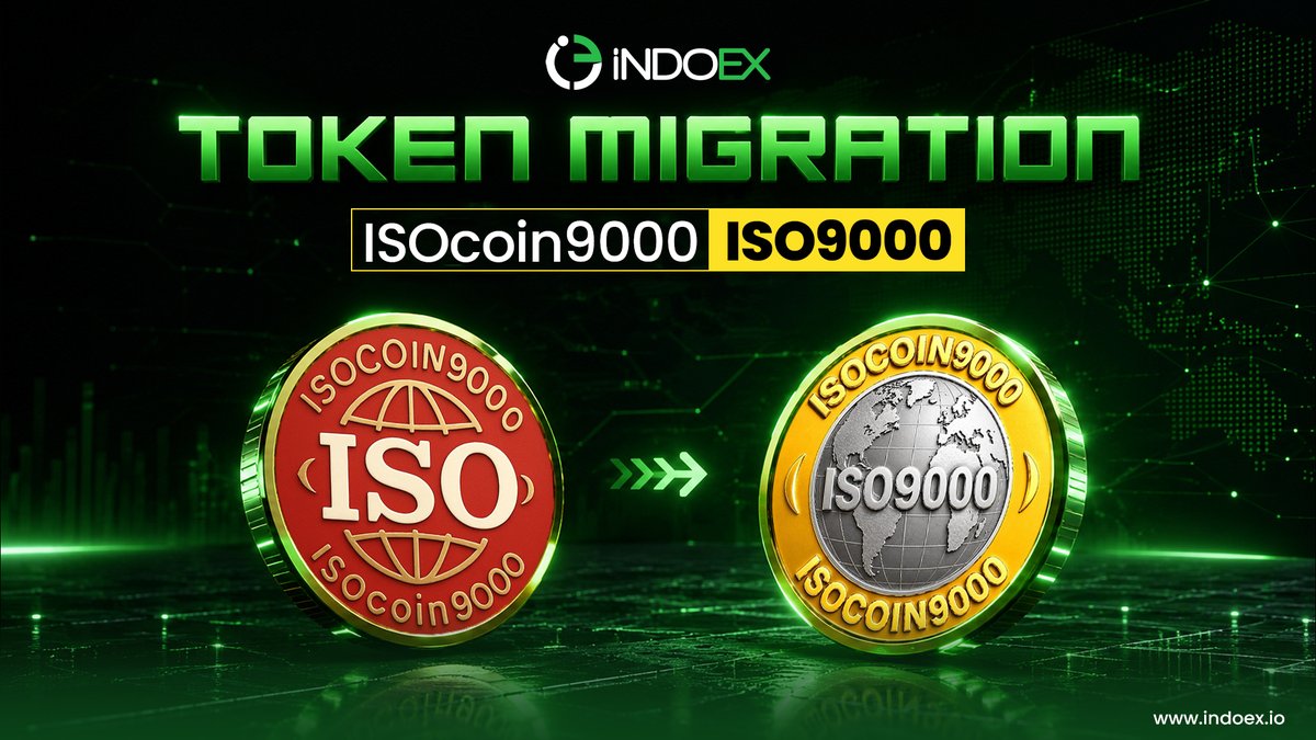 Indoex_LTD's tweet photo. 🚀Token Migration Completed!

IndoEx has successfully migrated ISOCoin9000 (ISOCoin9000) to ISO9000 (ISO9000).

 Old: ISOCoin9000
 New: ISO9000
Please use the new token name and symbol for all future transactions.

Stay tuned for more updates!

#IndoEx #TokenMigration #ISO9000 https://t.co/maeB7zMl2U