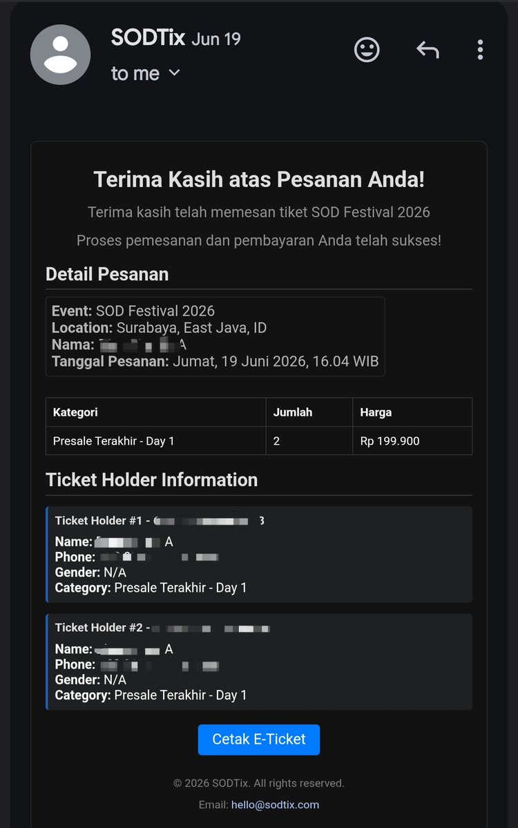 bajiflies's tweet photo. want to sell tiket sod festival day 1 ada 2 tiket, take 2 all 300k. Dijual karena ada urgent kerjaan di semarang malemnya😩😩. Bisa full payment pas cod di venue ya guys. Aku urusin sampe jadi gelang nanti

tag. sod festival wtb wts wtt #sodfestival #soundofdowntown #zonauang https://t.co/LsMFcaH63U