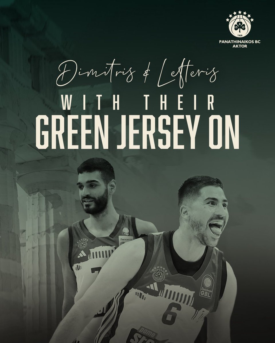Paobcgr's tweet photo. Η ΚΑΕ Παναθηναϊκός AKTOR ανακοινώνει την επιστροφή των Λευτέρη Μαντζούκα και Δημήτρη Μωραΐτη στο ρόστερ της ομάδας μας.

———————

Panathinaikos BC AKTOR is pleased to announce the return of Lefteris Mantzoukas and Dimitris Moraitis to our team’s roster.

#WeTheGreens #paobcaktor #Club1908