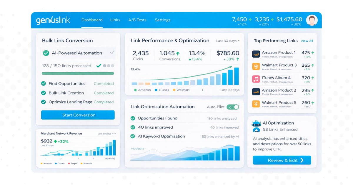 geniuslink's tweet photo. AI is great at helping create affiliate content, but that's only part of the equation. @JesseLakes explores how combining AI content tools with intelligent link management can help affiliates spend more time growing their business.
Read the full article: https://t.co/0RtwOajMQT https://t.co/2p0IBCo5xr