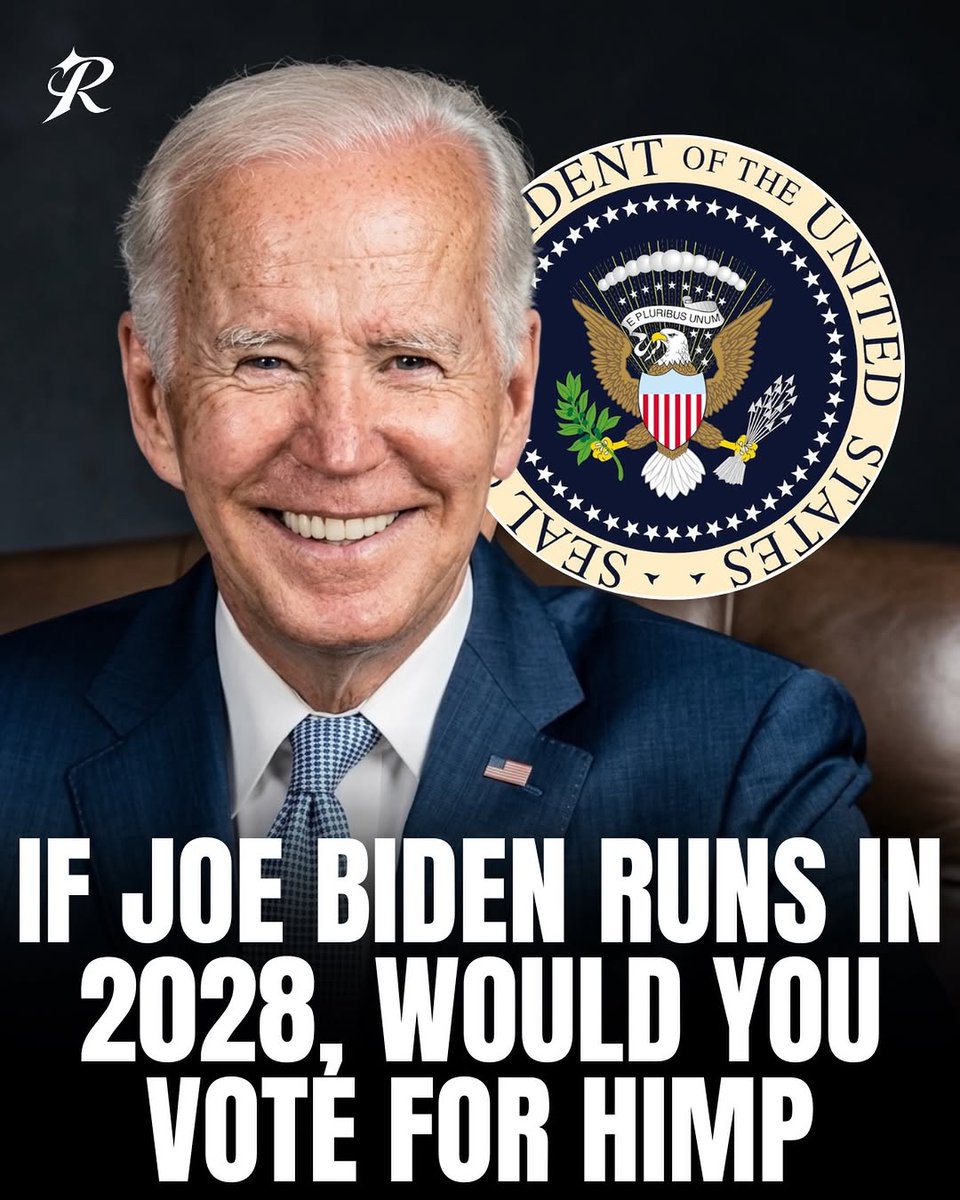 ElonVisionih's tweet photo. 🇺🇸 If Joe Biden were to run for president again in 2028, would you support him?

A) Yes 👍
B) No 👎
C) Undecided 🤔

Share your opinion in the comments. 👇 https://t.co/dYloGA1527