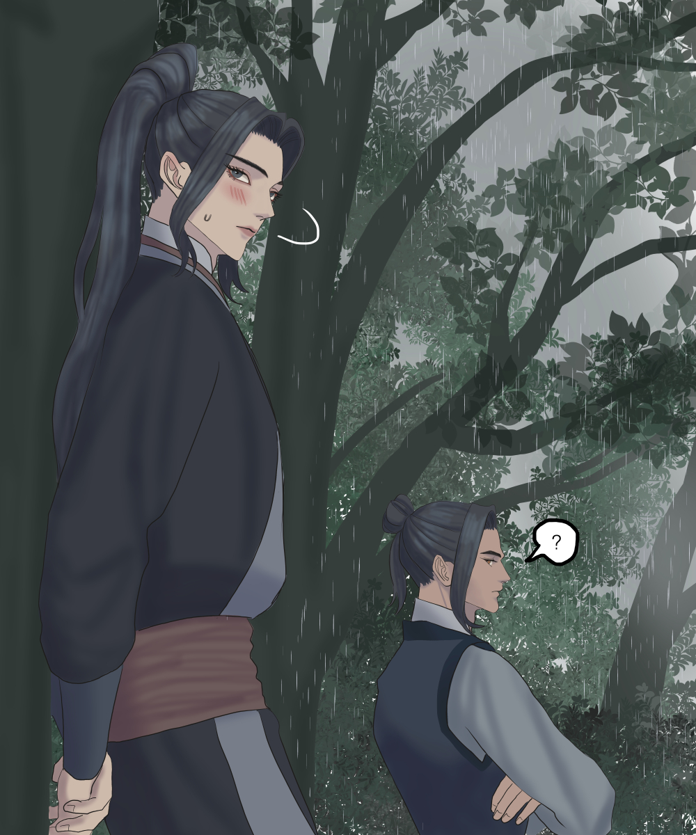 liam0156's tweet photo. #fengqing 
I imagined.. After learning that there was a group bullying muqing when he was picking cherries, fengxin often goes cherry-picking with muqing..As the bullying lessened, he wanted to thank fengxin, but muqing’s lips wouldn’t speak easily..😋 https://t.co/YmoHltClTc