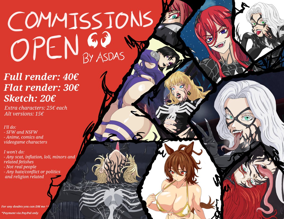 4sdasfacksas's tweet photo. I'm opening commissions for august! You can take a spot for them now but there's no need to pay before your turn comes, any doubt feel free to DM me ^^ https://t.co/krOAJAAljo