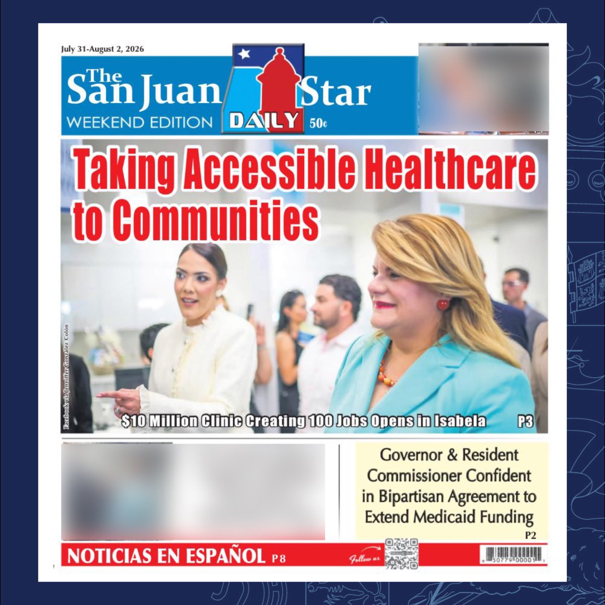 Jenniffer's tweet photo. The opening of the new Integrated Health Services Center (CISS) in Isabela represents a $10 million investment that will bring high-quality healthcare services closer to families across Puerto Rico’s northwestern region while creating 100 new jobs.

We continue advancing efforts to secure the long-term stability of Medicaid funding and protect access to essential healthcare services for the 1.3 million U.S. citizens who call Puerto Rico home.

We remain committed to strengthening Puerto Rico’s healthcare system, expanding access to quality care, and creating new opportunities for communities across the Island.