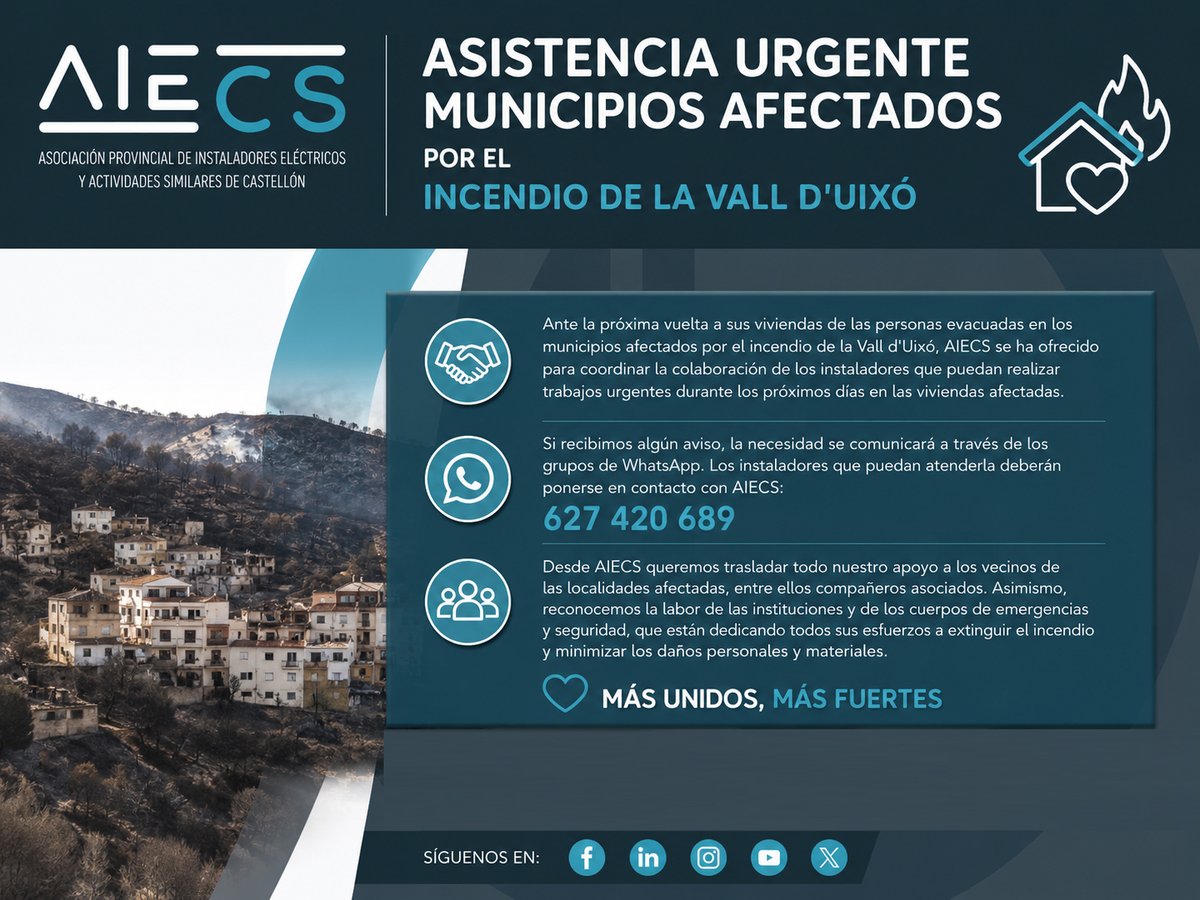 aiecscomunica's tweet photo. 🚨🚨🚨¡¡¡AVISO URGENTE!!!⚠️⚠️⚠️
@aiecscomunica
#electricista #instalador #electricidad #energia #instalación #profesionales #somostusprofesionales #castello #castellon #unión #asociacion https://t.co/At4g01J99o