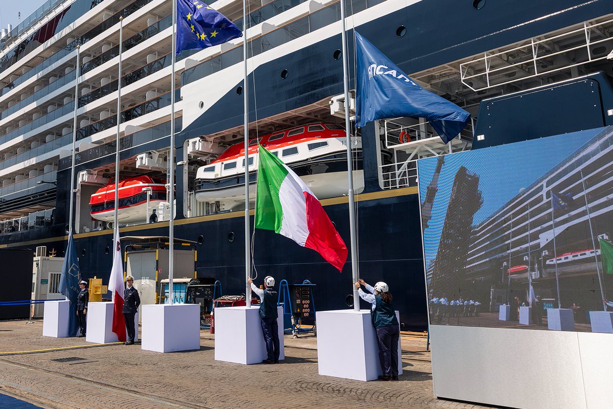 Fincantieri's tweet photo. Behind every one of our ships there is hard work, passion, expertise, and dedication. Above all, there are qualified people and knowledge that has been passed down and continuously developed over time through the commitment of those who experience the shipyard every day as a place of pride, growth, and future.

The delivery of a ship — as was the case just a few days ago with EXPLORA III — celebrates all of this. It is a unique moment in which not only the vessel begins its journey, but also the human value, passion, and work of those who brought it to life, day after day.

Because every one of our projects carries with it tradition and technology, together with the vision of a more innovative future.

@ExploraJourneys