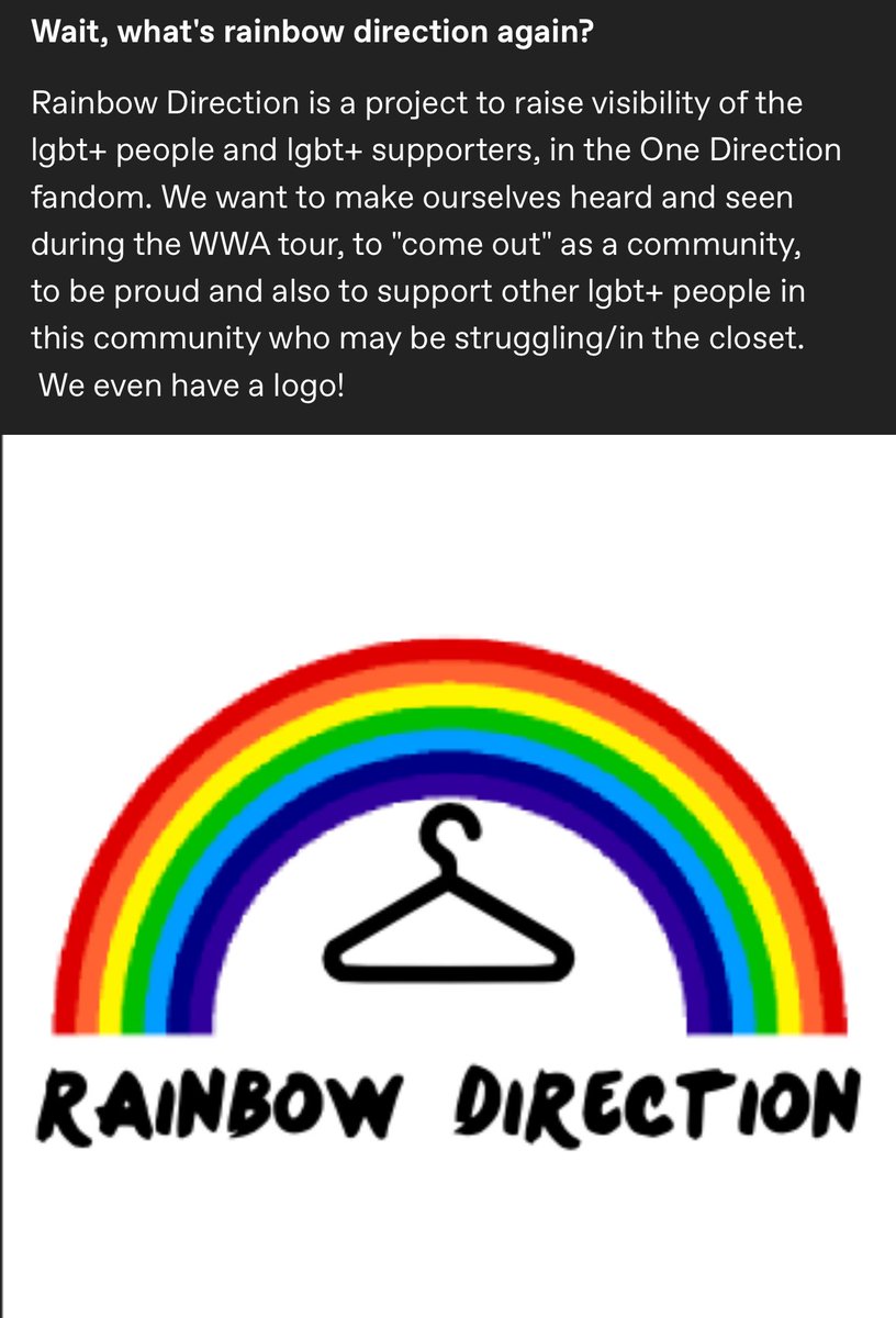 timeisupforus's tweet photo. THE WAY NOBODY UNDERSTANDS THE SIGNIFICANCE OF LOUIS WEARING THAT RAINBOW SHIRT 

THERE WAS A RAINBOW DIRECTION PROJECT, THEY HAD AMBASSADORS WHO REPRESENTED THEM AT EVERY SHOW

HE WORE THIS SHIRT WHEN THEY DIDNT HAVE A REPRESENTATIVE 

HE WORE IT IN SUPPORT OF RAINBOW DIRECTION https://t.co/654HVuieu6