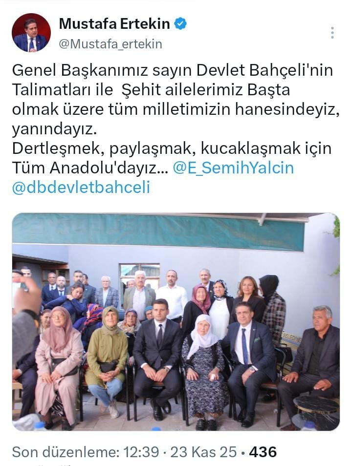 kampusten_haber's tweet photo. Zafer Partisi Genel Başkan Danışmanı Mustafa Ertekin, rezil olmaya devam ediyor.

Geçmişte kendisinin katıldığı Terörsüz Türkiye dönemine ait MHP Şehit Analarıyla buluşma programını ümit özdağ ve zafer partisini etiketleyerek paylaştı.

Daha sonra kendisinin ne kadar yüzsüz ve rezil birisi olduğunu hatırlayıp paylaşımı sildi.