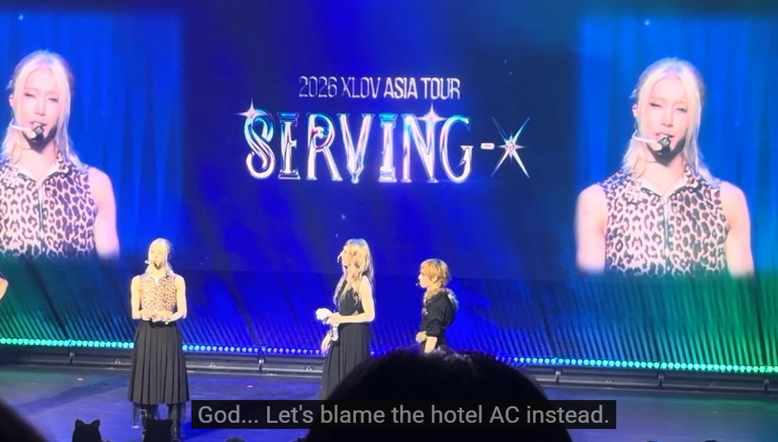 userxlov's tweet photo. one fan saying they are angry at god for making rui sick on the day of the concert and muti going um "god... maybe lets blame the hotel AC instead..." https://t.co/IuuXVGphqX