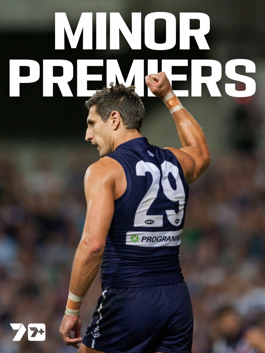 7AFL's tweet photo. THE DOCKERS ARE MINOR PREMIERS 🏆
#AFLFreoDogs https://t.co/Elw8QnFGwf
