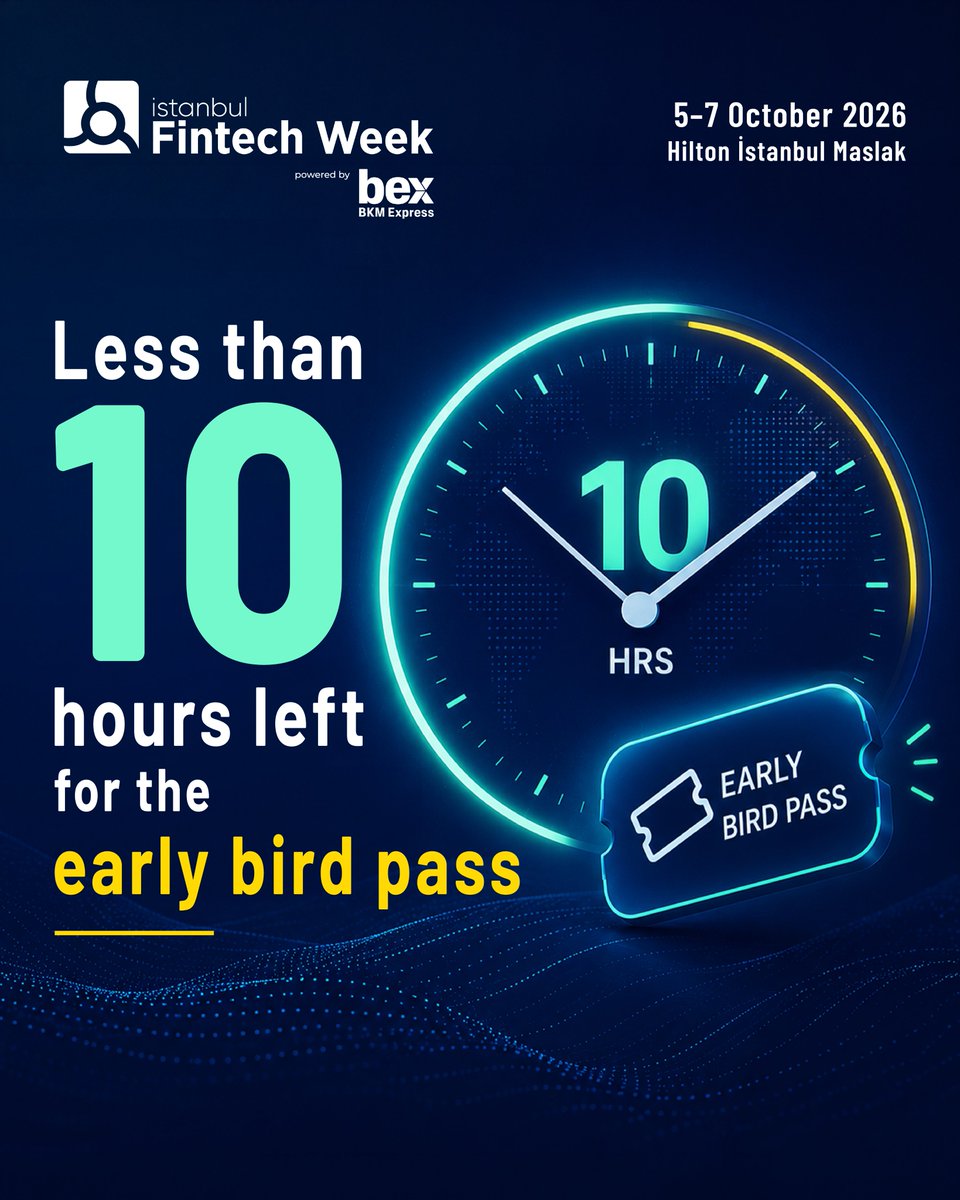 istfintechweek's tweet photo. Clock is ticking. One more chance to get the best price available to join us this year. 

https://t.co/P6566GC68i https://t.co/HQ1Poi5RgF