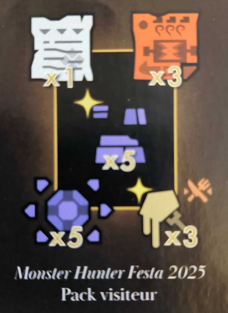 Les_CDC's tweet photo. Hello les hunters !

Petit giveaway pour vous, chasseurs de Twitter !
Durant le week end, il y aura un pack d'items Monster Hunter Festa 2025 à gagner chaque jour.

Pour participer 👉Like et Retweet ce post ❤️🔁

Annonce du gagnant ce soir à 22h ! https://t.co/ofFOcT3fEc