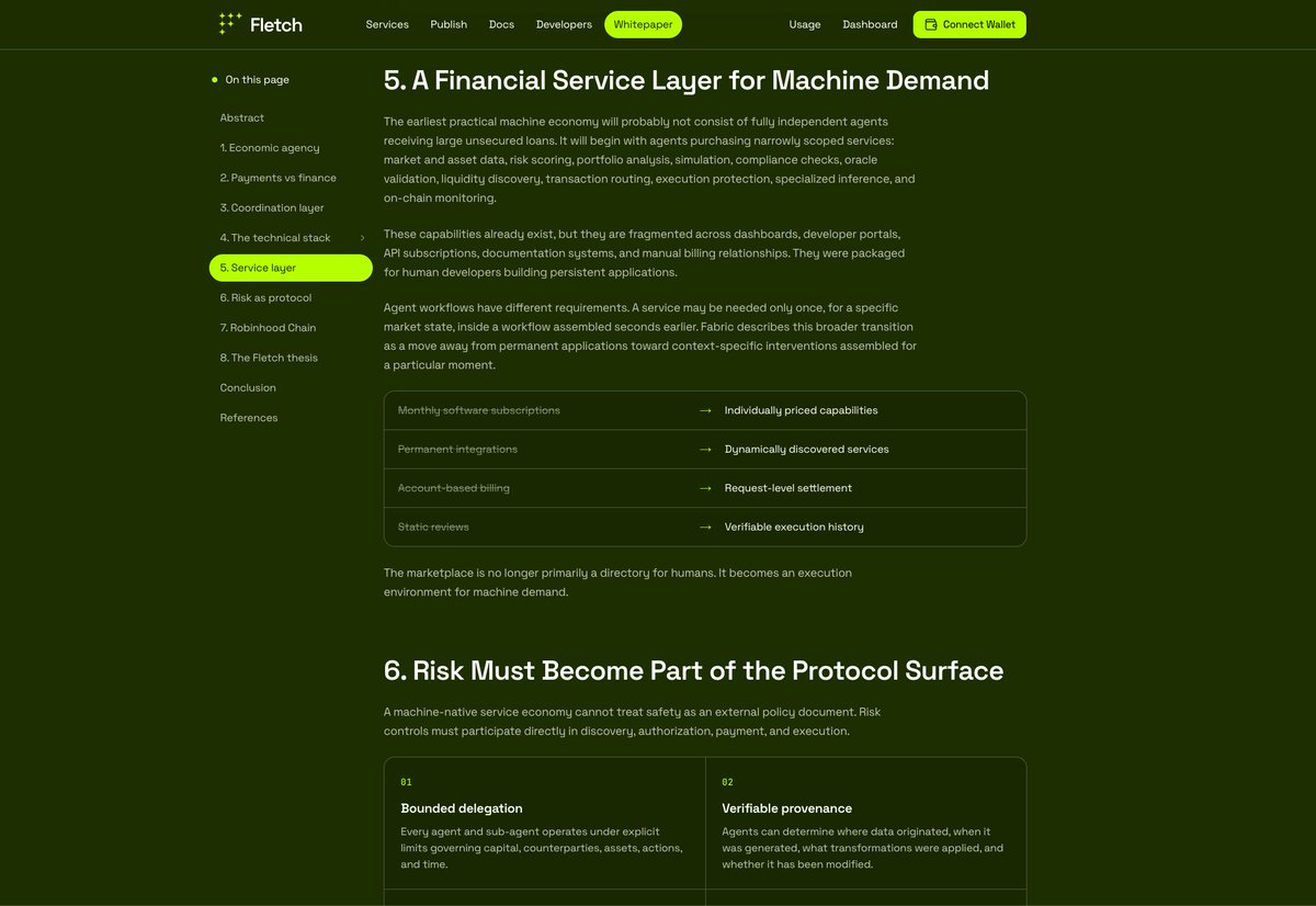 fletch402's tweet photo. Our research began with a simple question:
What infrastructure will autonomous agents need once they begin committing capital?

The answer became the architecture behind Fletch.

Discovery, payments, permissions, execution, and verifiable receipts, designed as one machine-native service layer.