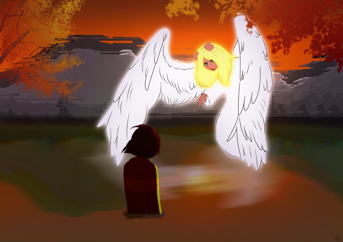 shinypombon's tweet photo. “May the Angel’s power light your way.” #deltarune https://t.co/RcIkBeEB85