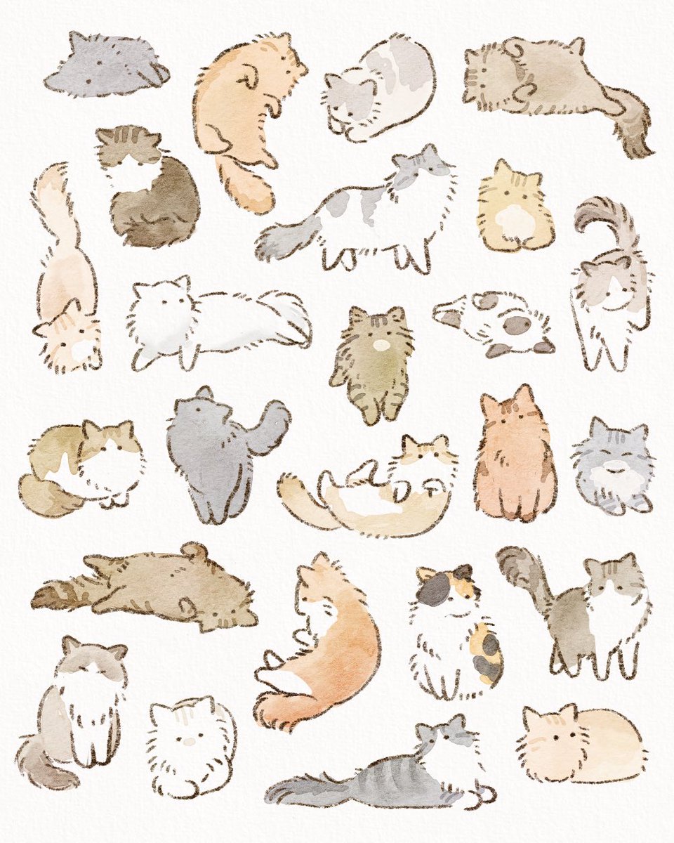 anz_m_'s tweet photo. 犬も猫も大集合🐶🐱

#今月描いた絵を晒そうㅤ https://t.co/EuHR3whGiN