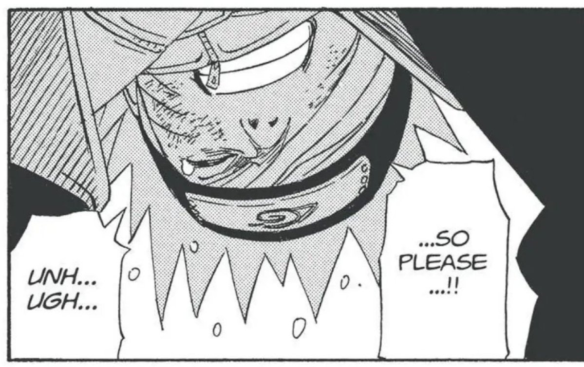 cultofsasuke's tweet photo. sobbing from desperation, terrified that they r going to kill sasuke if he doesnt convince them not to. all bruised bc of the beating he took in sasukes place literally a few hours earlier. now on his knees before a man begging for mercy. pride be damned, sasukes life means more https://t.co/ULEIV0YOyK