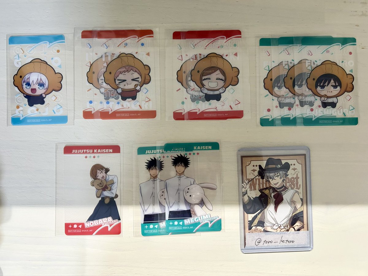 toro_keturo's tweet photo. 【異種交換】呪術廻戦 gigo クリアカード 描き起こし ロフト Loft ポストカード

【譲】gigo クリアカード 各枚数画像参照

【求】画像２枚目 脹相 各1

※郵送交換
※異種④のみの交換はお断りさせて頂く場合がございます

検索からもお気軽にお声掛け下さい🙇🏻‍♀️՞ https://t.co/I6SCk1Xp7s