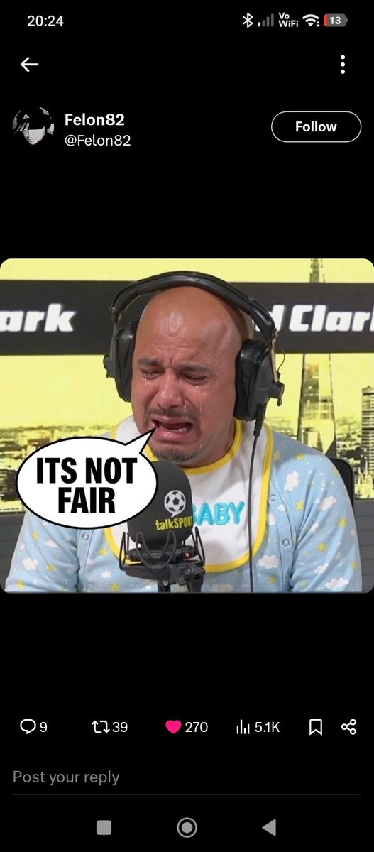 memyselfmick's tweet photo. @talkSPORT https://t.co/1PooKbeyrW