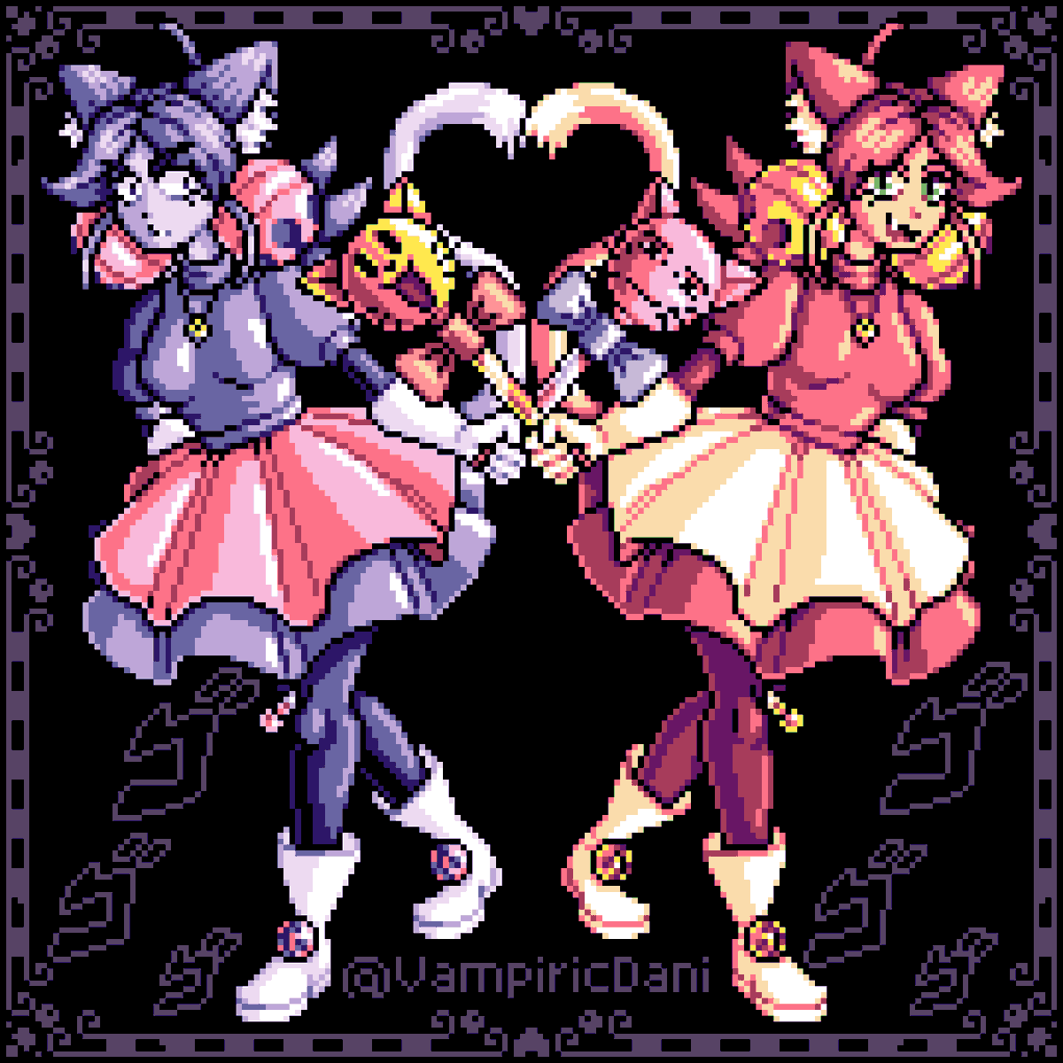 VampiricDani's tweet photo. Pink and... Pink(?) 👻💖🐱
#deltarune #deltarunefanart #deltarunechapter5 #mewmew #pixelart #digitalart https://t.co/k5IgSswfrE