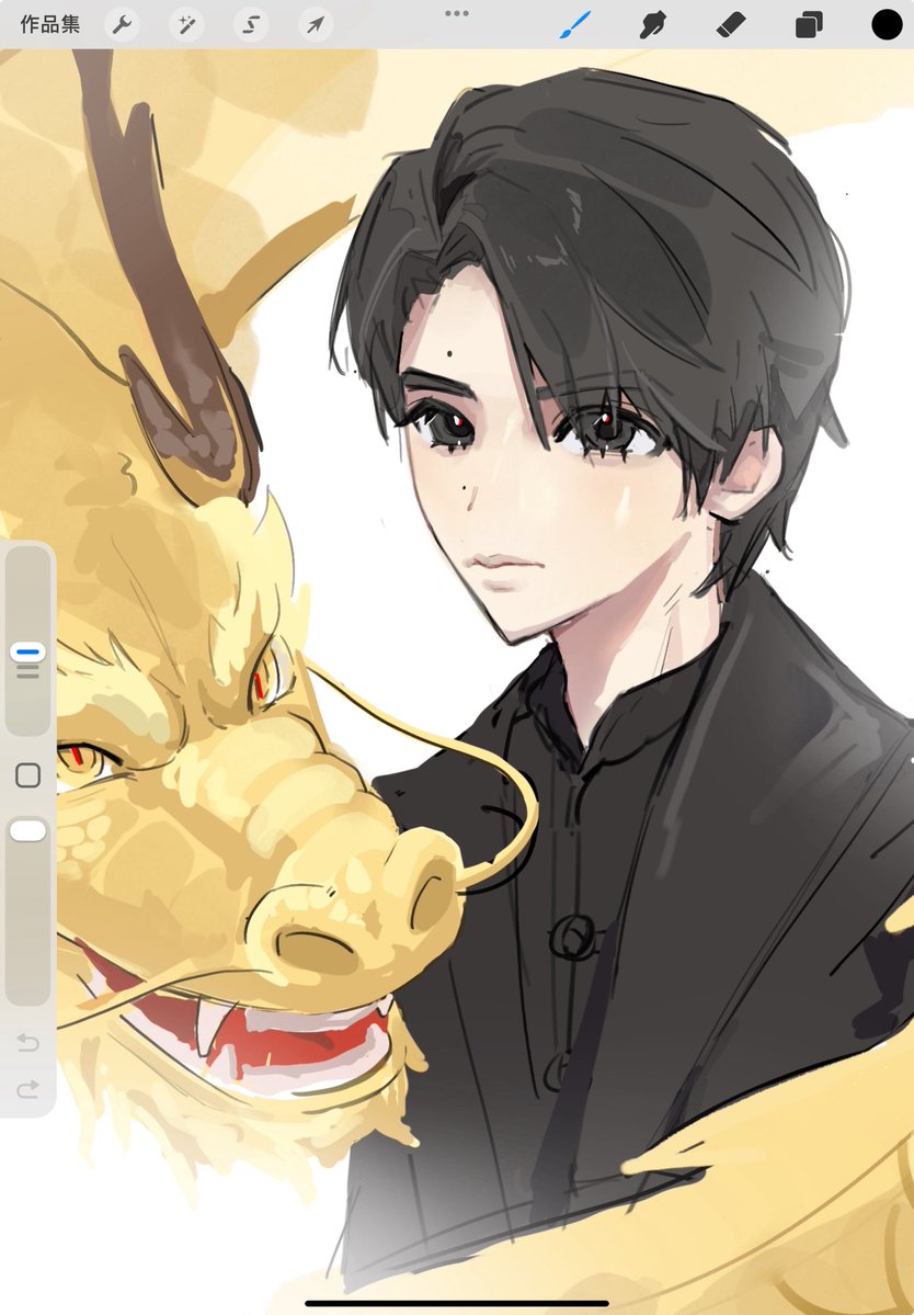 3amosa1010's tweet photo. 畫的時候腦子裡全是「古老的東方有一條龍」有點請神容易送神難ㄌ😂 https://t.co/eG2xy6kfmZ