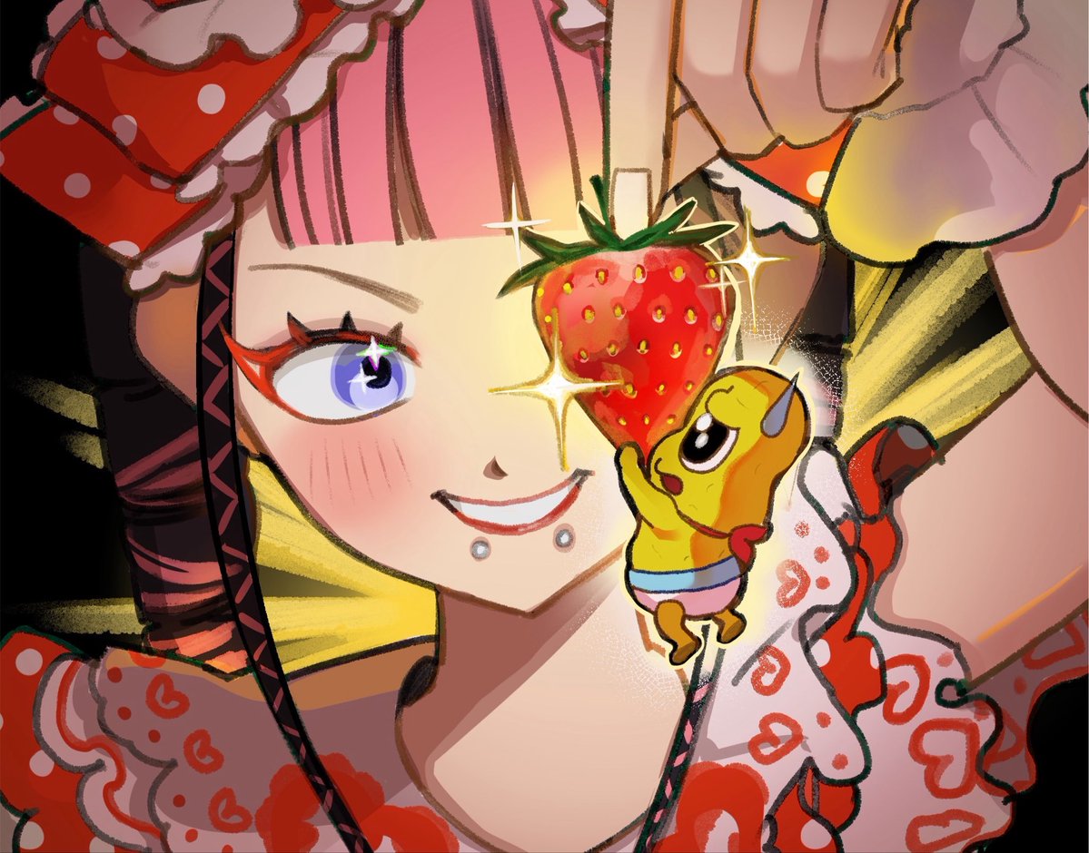 ta_ya2525's tweet photo. #今月描いた絵を晒そう 
詩羽さんとピーナッツくんとぽんぽこさんでした🍓🥜🍃 https://t.co/jP8x5SJZ6j