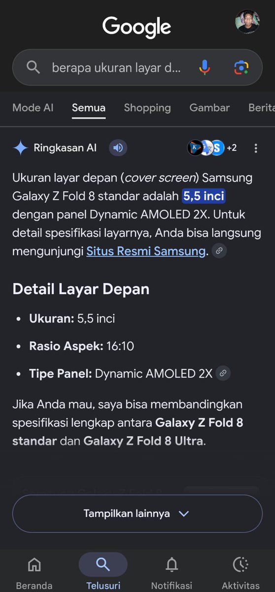senjakala95's tweet photo. @Metro_TV Ukuran layar depan #GalaxyZFold8 adalah 5,5 inci. Layar depannya nyaman banget buat scrolling! ❤️ #GalaxyZFold8 #FoldTheDoubt  #GalaxyZFold8diMetrotv

🎀 https://t.co/CWGM07TXHn