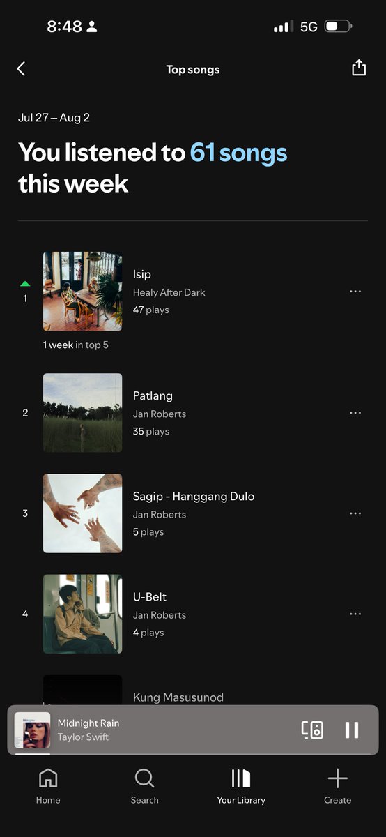 aprsarm's tweet photo. listening stats for the last 2 weeks of july wahaha  im either a girl with hyper fixation on things or i am just decisive on what i want (??) https://t.co/g5GD0kTuIQ