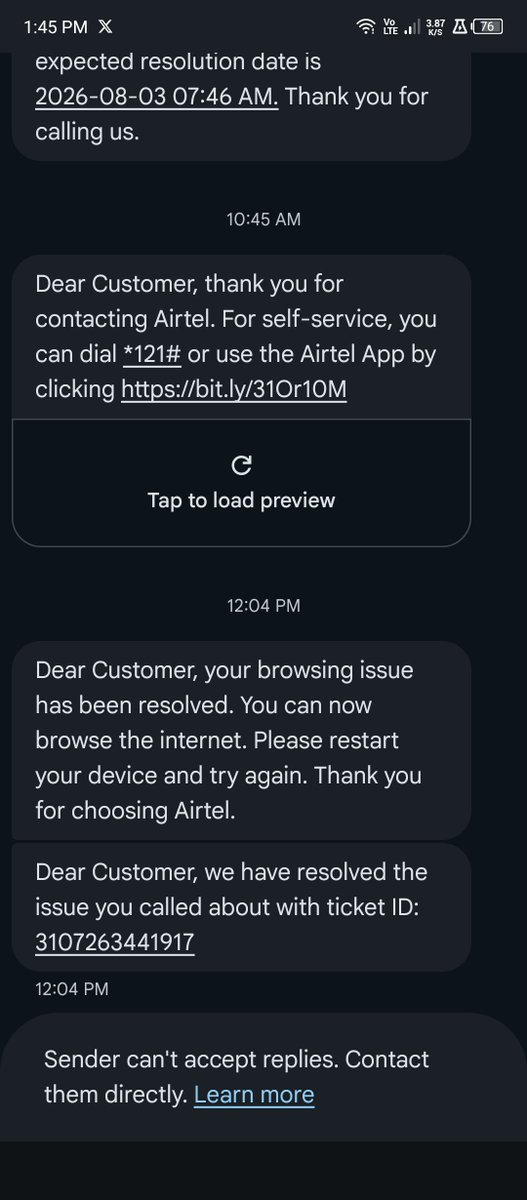 SeyiBig12's tweet photo. @NgComCommission
Kindly request Airtel to restore my network on the router (9123175843), last week no network for 5 days then it worked for few days, this week 2 days is gone no network and they always send text after calling them that it is resolved... (They lie).@AirtelNigeria https://t.co/LFgCu75jDA