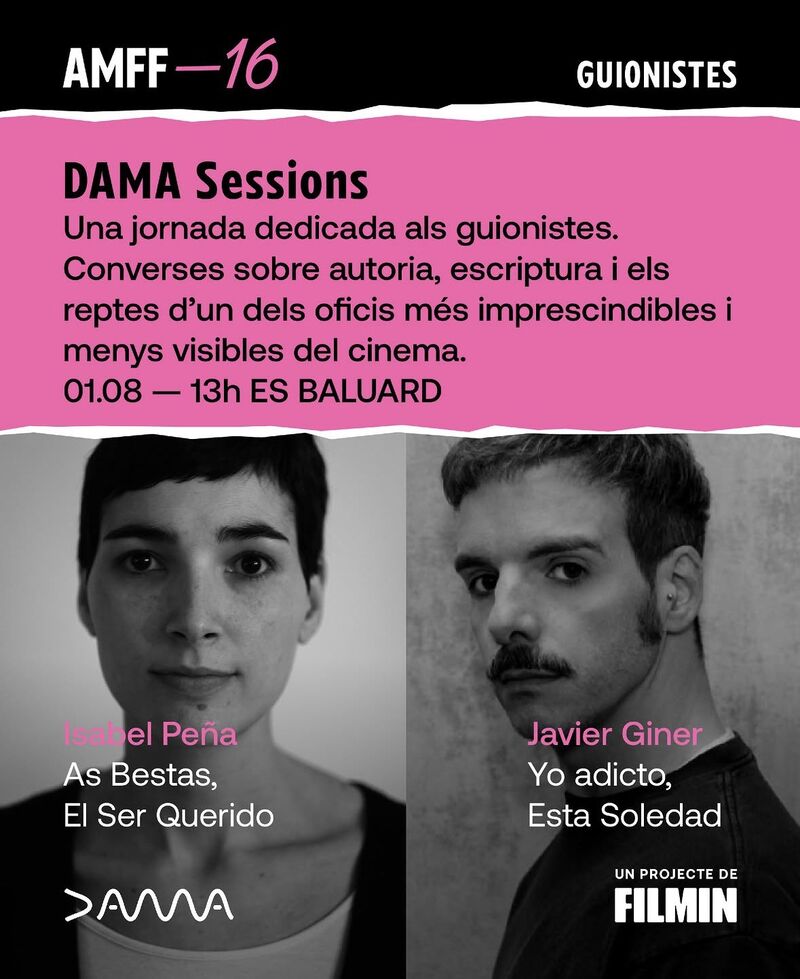 DAMAUTOR's tweet photo. Esta semana se celebra el @atlantidafilm, que en su 16ª edición vuelve a contar con el apoyo de DAMA.

Mañana os esperamos en Talk: encuentro de guionistas de DAMA, con Isabel Peña y @j_giner, en una charla moderada por nuestra presidenta, Virginia Yagüe.
🎟️ ENTRADAS AGOTADAS https://t.co/2J9qHCt3n6