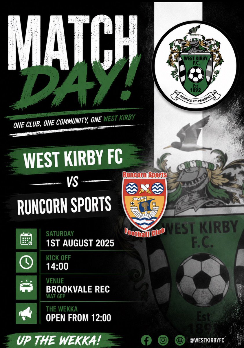 westkirby1st's tweet photo. ⚪️⚫️ Match Day ⚫️⚪️
After a long pre season with lots of changes on & off the pitch we start our league campaign tomorrow away to @RuncornSportsFC
A game our lads are all ready and pushing for !
#upthewekka #supportthemariners⚫️⚪️
#westkirbytoday
@WestCheshireLge https://t.co/n0oUkYIOnP