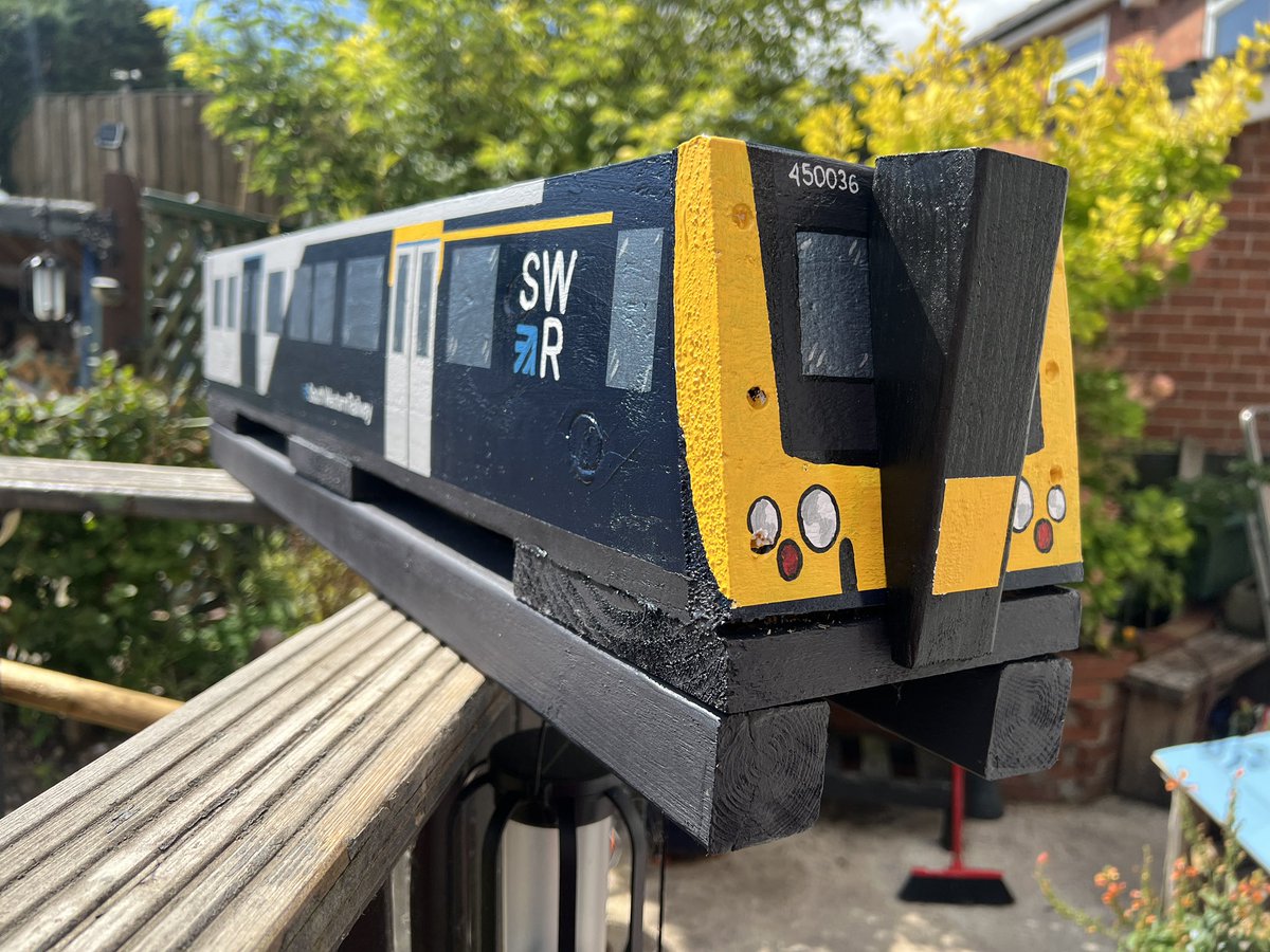 TGFletcher's tweet photo. Posted Friday 31st July 2026
New!
Handmade & Hand Painted Locomotive Train inspired Garden Planters
These are inspired by:
#Class450 #SouthWesternRailway #SWR #TOPs450036 #desiro
This is a custom requested item
Approx Size: 895mm x 210mm x 165mm
This is a custom order https://t.co/EnT2fAOn3U