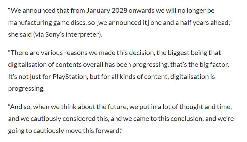 Wario64's tweet photo. '‘We’re going to cautiously move this forward’: Sony says it hears PlayStation disc backlash but will continue its plans https://t.co/qJaFzskX3X https://t.co/WE5X236yE5
