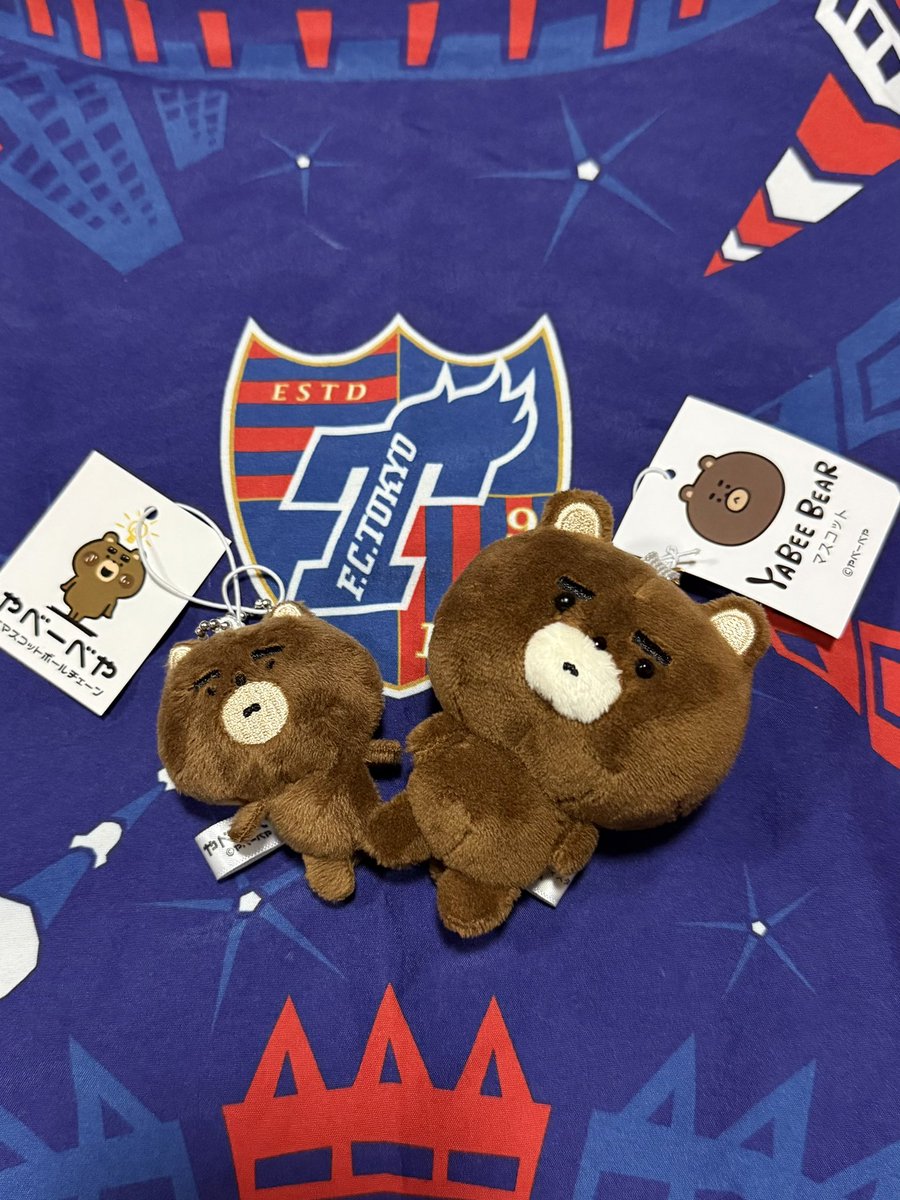 saoraid's tweet photo. わがやにもお迎えしました🐻
ユニ作ってあげないとだわね。

エンブレムが昔のなのは手元にあったのがこのバンダナだっただけで他意は無しです。
#やべーべや https://t.co/eD2PtMs5Ih