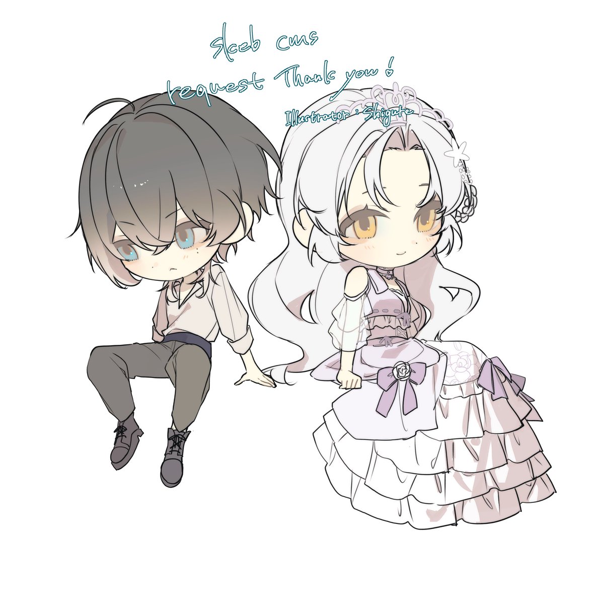 sgr2894's tweet photo. 無料キャンペーンとのことなので宣伝失礼します🙇‍♂️
キャラデザ（立ち絵）➕デフォのイラストになります！¥1000から可能です🍀 https://t.co/hcawgwqWCS