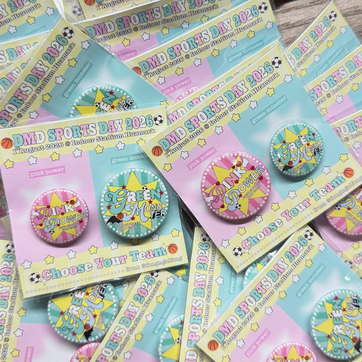 fongngaifong's tweet photo. pls kindly rt :-) 
𝐃𝐌𝐃 𝐒𝐏𝐎𝐑𝐓𝐒 𝐃𝐀𝐘 𝟐𝟎𝟐𝟔 ⚽️🏀

Team Brooch 50 ea
Green Monster vs Pink Power 💚🩷

มารับได้ทุกด้อมเลยน้า แต่ทำมาน้อยขอคนโชว์ rt นะคะ🥺🫶🏻

#กีฬาสีดูมันดิ2026
#DMDsportday2026 https://t.co/7ucJJCrday