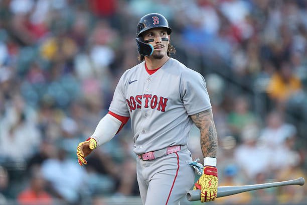 tylermilliken_'s tweet photo. Jarren Duran’s OPS and wRC+ by month in 2026:

March/April: .481, 31
May: .879, 137
June: .395, -1
July: .531, 43

He has the lowest qualified batting average in all of baseball right now at .195. 2nd-lowest wRC+ at 58. https://t.co/1va2vXqEls