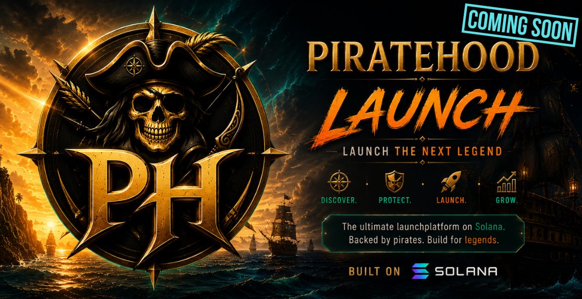 Piratehoodonsol's tweet photo. Behind every successful launch is infrastructure that most users never see.

Piratehood Launch is built for the @Solana ecosystem around an architecture of six specialized smart contracts, each designed with a single responsibility to improve security, scalability, and long-term maintainability.

The platform is currently undergoing extensive testing before mainnet deployment. Coming in 2026.

Launch the Next Legend.

Website: https://t.co/X20DTqaaSF (Official Information)
TG chat: https://t.co/Vax9OJ2pNG

$PIRATEHOOD #Piratehood #Solana #BuildInPublic #Launchpad #Web3‌‌