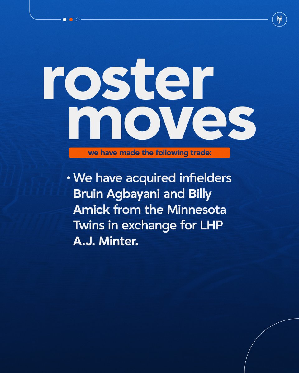 Mets's tweet photo. We have made the following trade. https://t.co/VeTnkU29M8