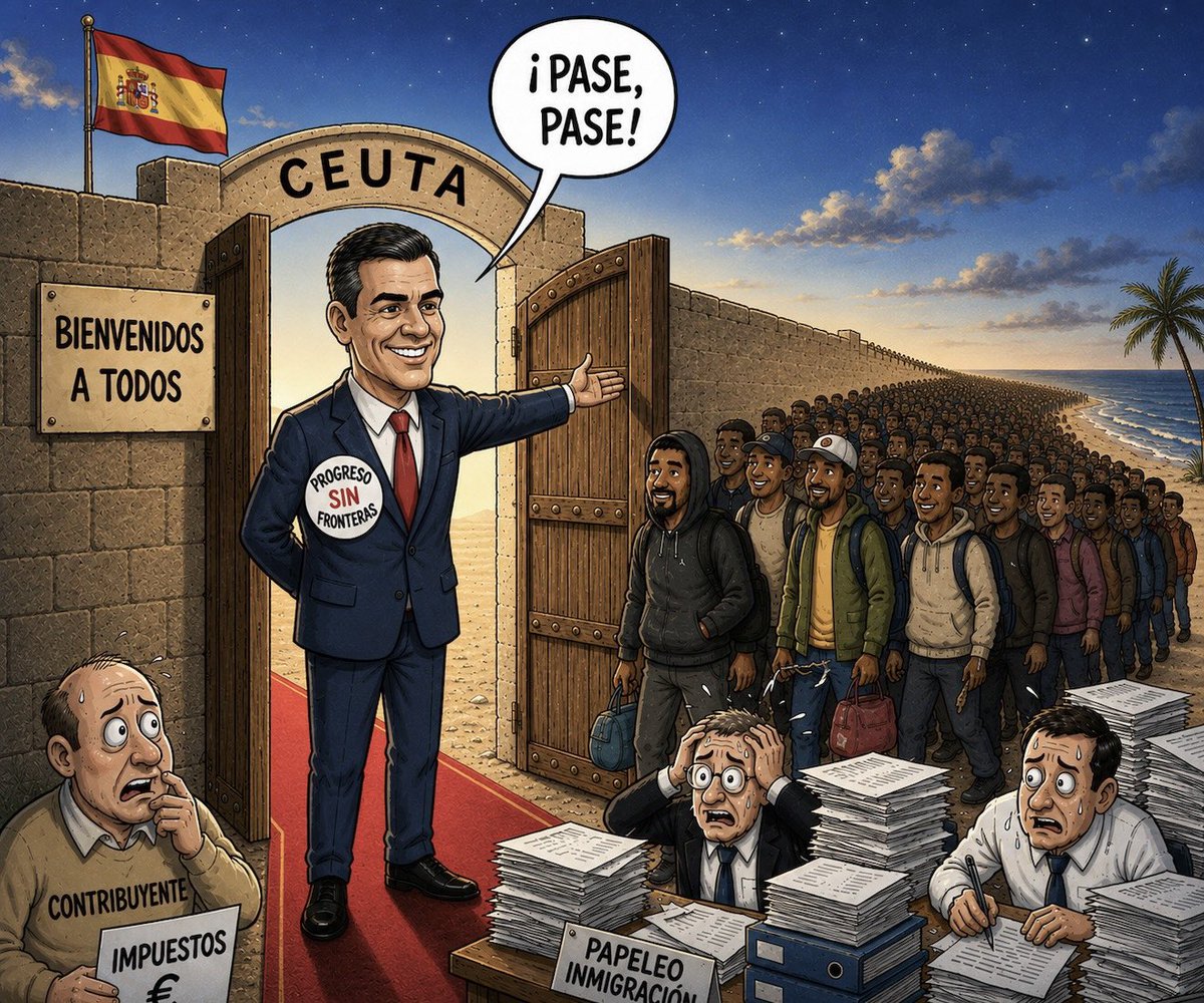 gerlarrea's tweet photo. 🔸Lo que está sucediendo es culpa tuya, subnormal. Después de que prácticamente regalaste el Sáhara en 2022 a cambio de una frontera tranquila, los magrebíes te dan un bofetón en el hocico, perro Sánchez. 

🔸 Les pusiste alfombra roja, ¿qué esperabas? La AUGC avisó por escrito de que no había agentes suficientes. Tu Supremo prohibió las devoluciones en caliente. Tu socio marroquí retiró a sus auxiliares de los puestos. El ataque territorial lo firmaste tú, punto por punto, sin vergüenza.

🔸 Vivas tuvo que declarar la emergencia y mendigar tropas a tu Gobierno. Francia cerró su frontera con España en un día. Italia planteó expulsarte de Schengen en público.

🔸 Vendiste el Sáhara para comprar silencio y te salió mal la jugada. España lleva cincuenta años entregando territorio para comprar tranquilidad y tú eres el único lo bastante imbécil como para pagar por adelantado y quedarte sin nada que vender. Ahora lo paga Europa. No todos somos la basura intelectual que son tus votantes.