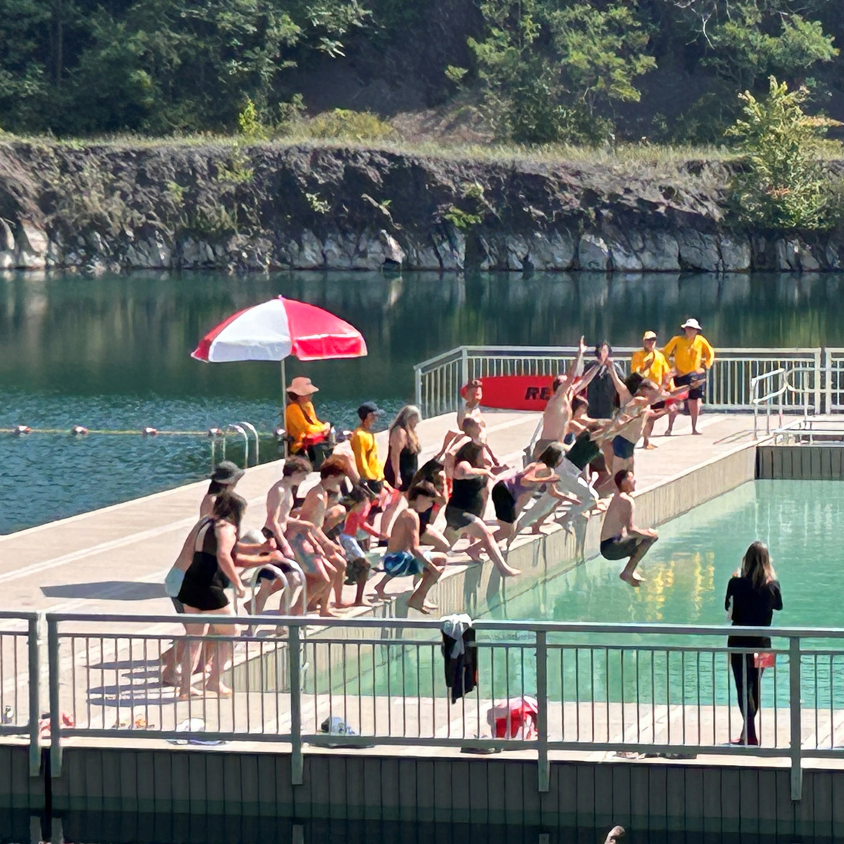 Andron_CC's tweet photo. NYS Parks opening event at Lake Sophia!
We were thrilled to participate in the new swimming facility and bathhouse pavilion celebration at Sojourner Truth State Park. OPRHP Commissioner Kathy Moser was onsite to witness the first swim jubilations. https://t.co/ykjRf6mywb
