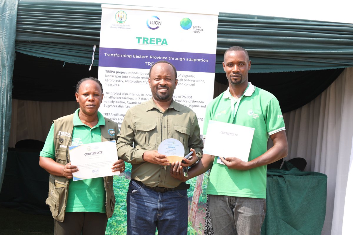 IucnRwanda's tweet photo. Thank you to Nzirabatinya Modeste, Vice Mayor in charge of Economic Development for @KireheDistrict, and Umwali Angelique, Vice Mayor in charge of Economic Development for @BugeseraDistr, for your leadership in implementing the #TREPAproject &amp; your support at #RwandaAgrishow2026! https://t.co/IWwHv3S9AY