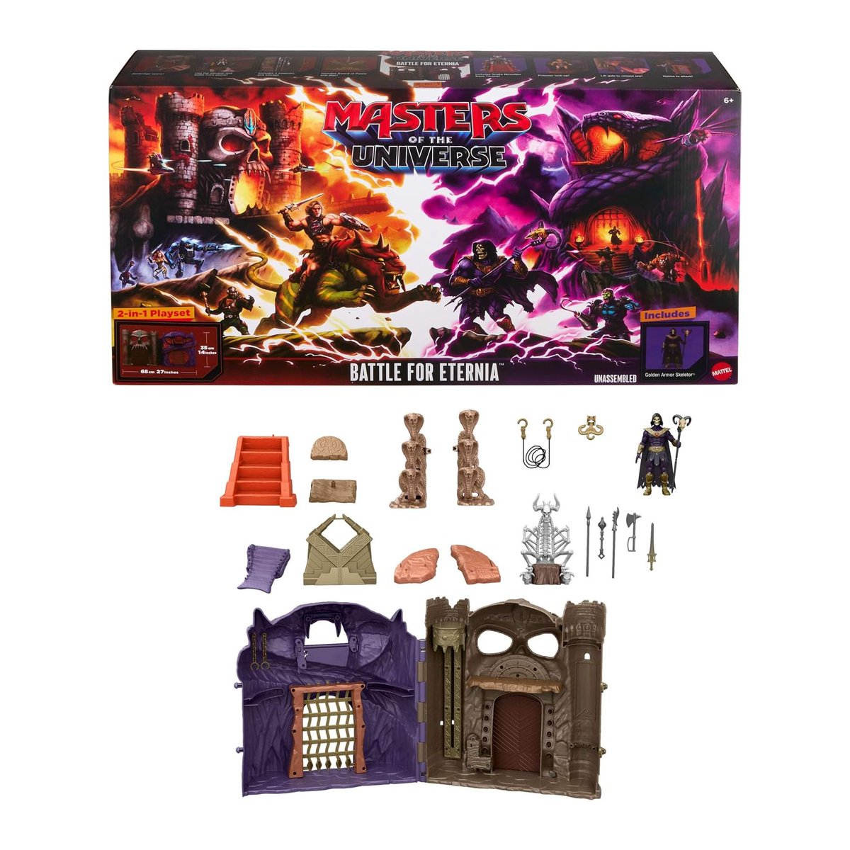 preterniadotcom's tweet photo. Mattel Masters of the Universe Movie Core Collection Battle for Eternia Castle Grayskull &amp; Snake Mountain 2-in-1 Playset is in stock on Amazon ($86.39) - https://t.co/JtXexw1qye #ad https://t.co/w5tNNwDrGy