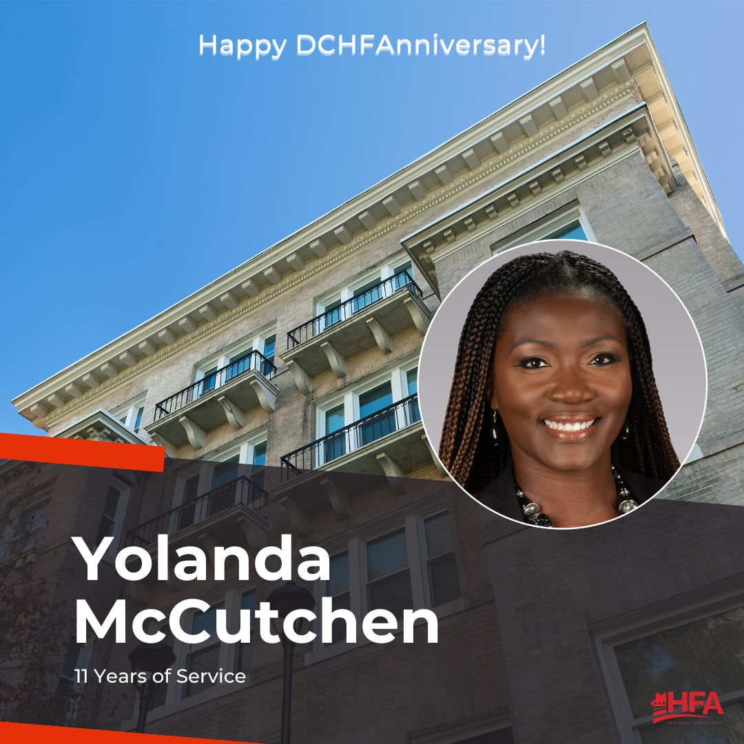 DCHFA's tweet photo. DCHFA would like to thank Yolanda, Taz, and Ashley for their years of service to the agency and wish them a happy DCHFAnniversary!

#WeAreDCHFA https://t.co/kJ1lEzxa0i