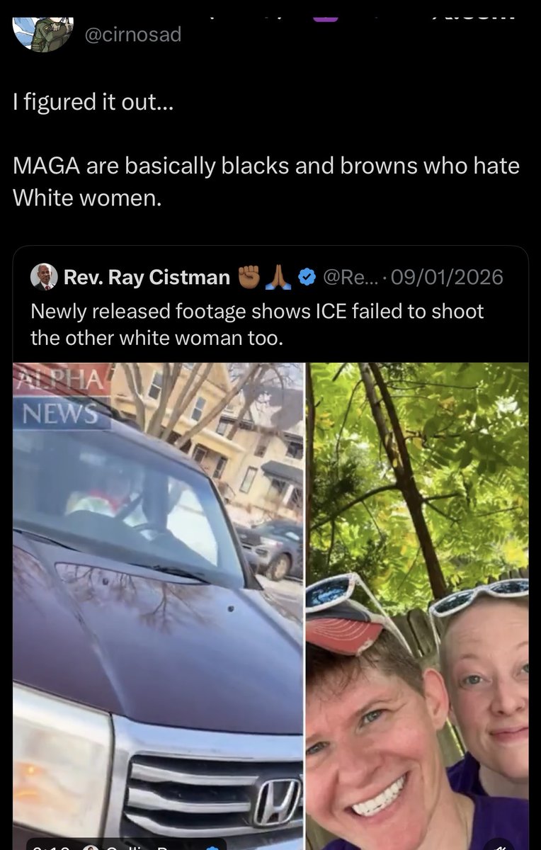 njggerhate92789's tweet photo. @cirnosad But you were defending Rene Good, who was anti-White and wanted to help protect brownoids from ICE, you mexican mutt https://t.co/LCFFFFvPcE