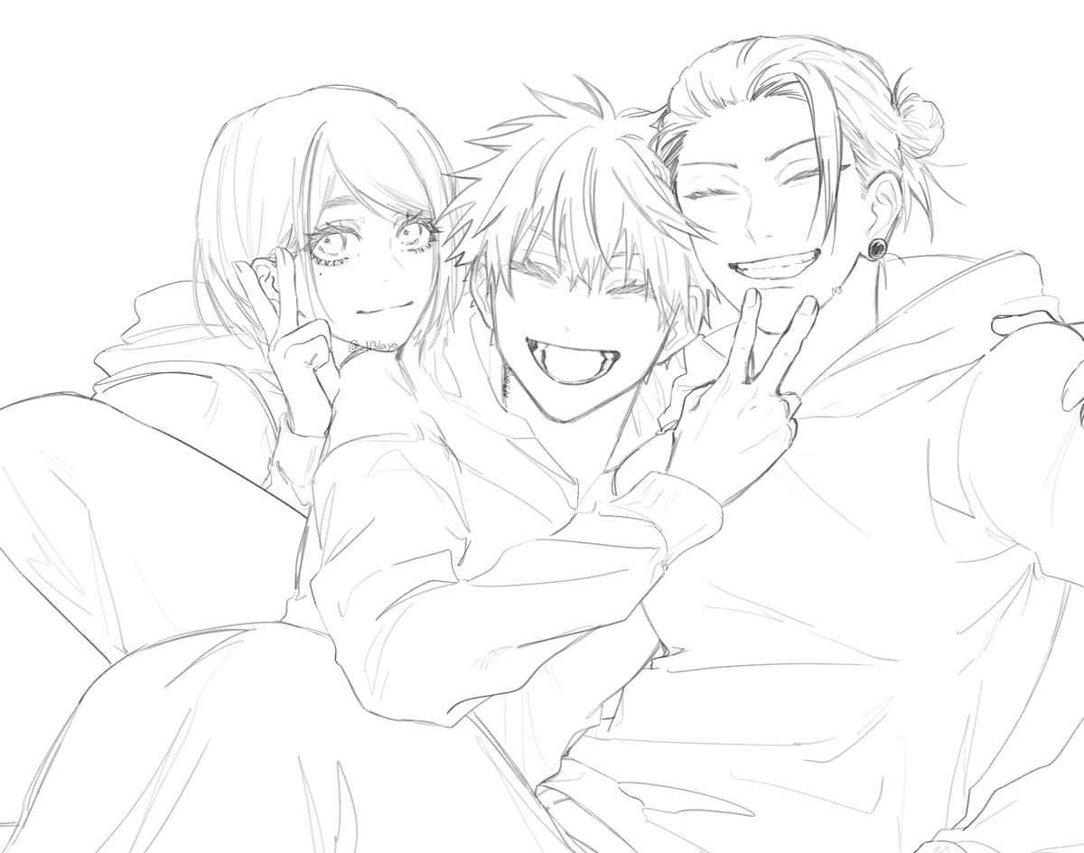 _N3dayo's tweet photo. 下書きが丁寧でないので線画から始まる派　楽しい✍️ https://t.co/YM0dqDdAeN