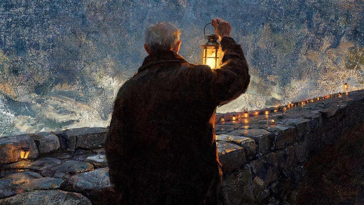 Adam_FaithfulM's tweet photo. A parable.

In a village on a cold northern coast, there lived an old man whose work was to light the harbor lamps.

Every evening at dusk he climbed the sea wall, trimmed the wicks, and set twelve flames burning along the stone: six on the north arm, six on the south so that any ship coming in through the dark would see the shape of the harbor mouth and find the way between the rocks.

He had done this for forty years.

But the fishing fleet was long gone. The trade routes had moved south. No ship had entered that harbor in eleven years, and everyone knew it. The young men laughed at him in the tavern. "Who are you lighting them for, old man? The fish?" Even the kind ones pitied him. His own son begged him to stop. "Nobody is coming, Father. Nobody sees it."

The old man only said: "The lamps are not mine. I was asked to light them. Whether anyone comes is not my work."

And every evening, he climbed the wall.

Then one night in late autumn, a storm came down from the north, the kind that turns the sea white. And somewhere out in that darkness was a boat that had no business surviving: a small fishing vessel from a village up the coast, blown miles off course, its crew bailing water and praying, unable to tell sea from sky.

The father at the tiller had given up steering. He was only holding on.

Then his daughter cried out and pointed, and there, low on the water, were twelve small flames in two steady rows, marking a gap in the rocks that none of them knew existed.

They came in through the harbor mouth just before the mast broke.

Nine people climbed onto the stone quay that night, soaked and weeping and alive, in a village they had never seen, met by an old man coming down from the sea wall with a lantern in his hand, as if he had been expecting them all along.

The village never learned their names. The old man never explained. He died the following spring, and it was his son who climbed the wall the evening after the funeral, and trimmed the wicks, and lit the lamps.

Who is the lamplighter? 
And what are the lamps? 
Tell me what you see in this story. 🔦