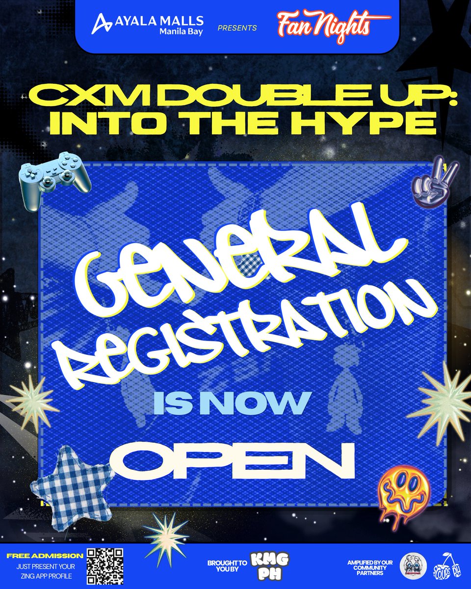kmingyuph's tweet photo. 🚀 REGISTRATION FOR CxM Double Up: Into the Hype officially begins NOW!

General Registration is officially OPEN! 💙💛

Whether you’re coming with your friends or meeting fellow CARATs for the first time, we can’t wait to welcome you to a day filled with fun activities, exclusive merchandise, community booths, and unforgettable memories as we celebrate the first anniversary of CxM together

🗓️ Event Date: September 27, 2026
📍 Venue: Ayala Malls Manila Bay – Sun Garden
🕐 Time: 1:00 PM – 8:00 PM
       Gates officially open at 11:00 AM

✨ General Registration is now open!

🔗 Register here:
https://t.co/n7bo3qsI7x

📌 Don’t forget to download the Ayala Malls Zing App and create an account, as a registered Zing profile is required for event admission.

See you in the hype world! 👀

This event is amplified by our community partners @scoups_phil & @CxM_philippines 

#CxMHYPEinAMMB #DOUBLEUPinAMMB
#FanNightsAtAMManilaBay #AtTheBay